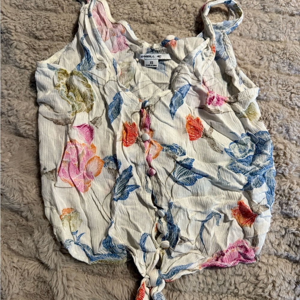 Floral Sleeveless Top - Multicolor
